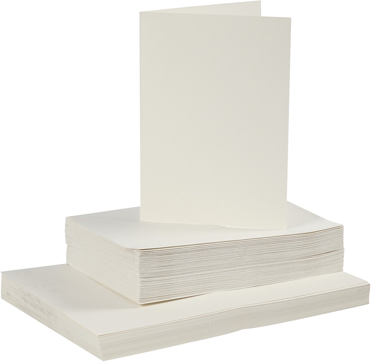 Kaarten en enveloppen, afmeting kaart 10,5x15 cm, afmeting envelop 11,5x16,5 cm, off-white, 50sets [HOB-23109]